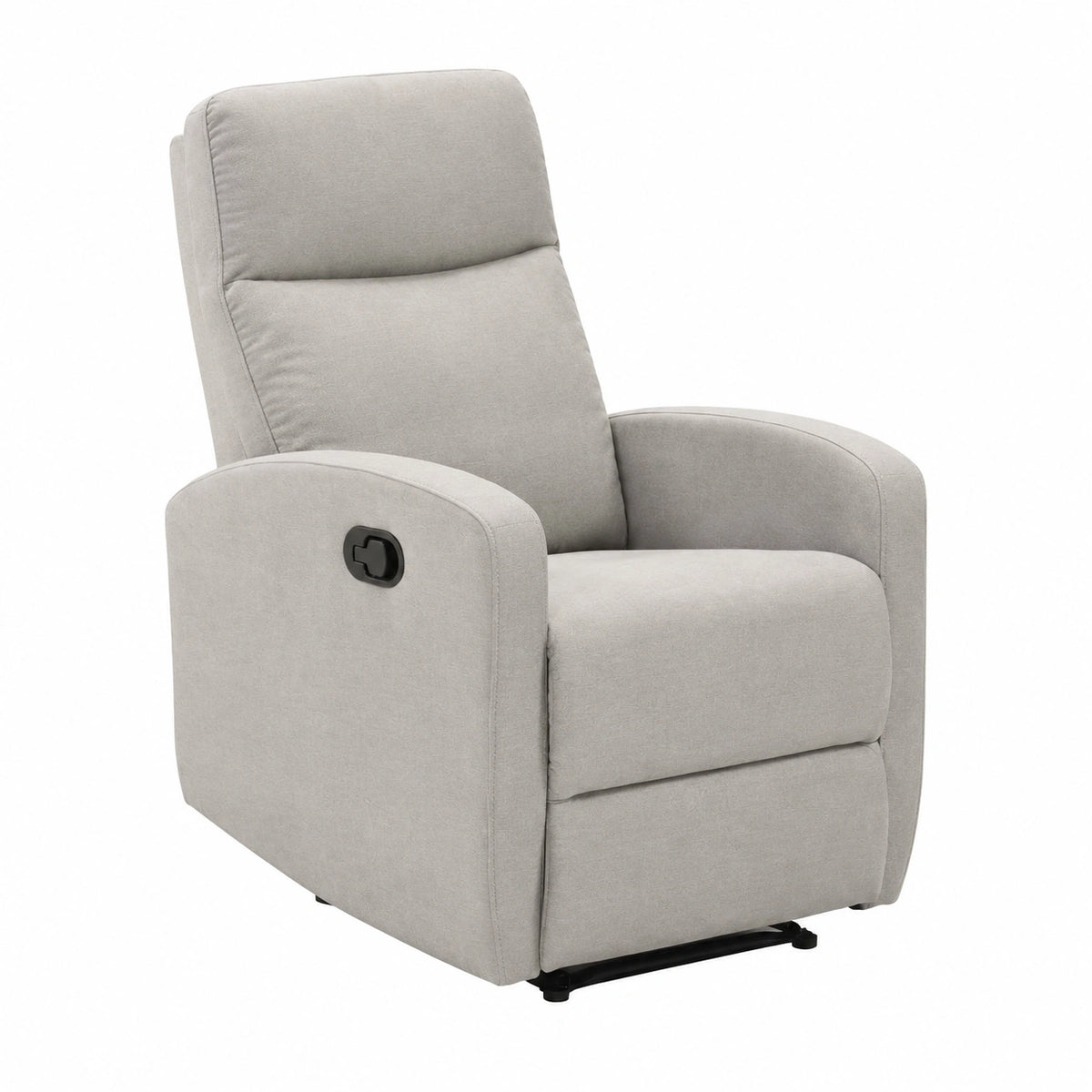 Fauteuil relax, en tissu, coloris gris, pour le salon