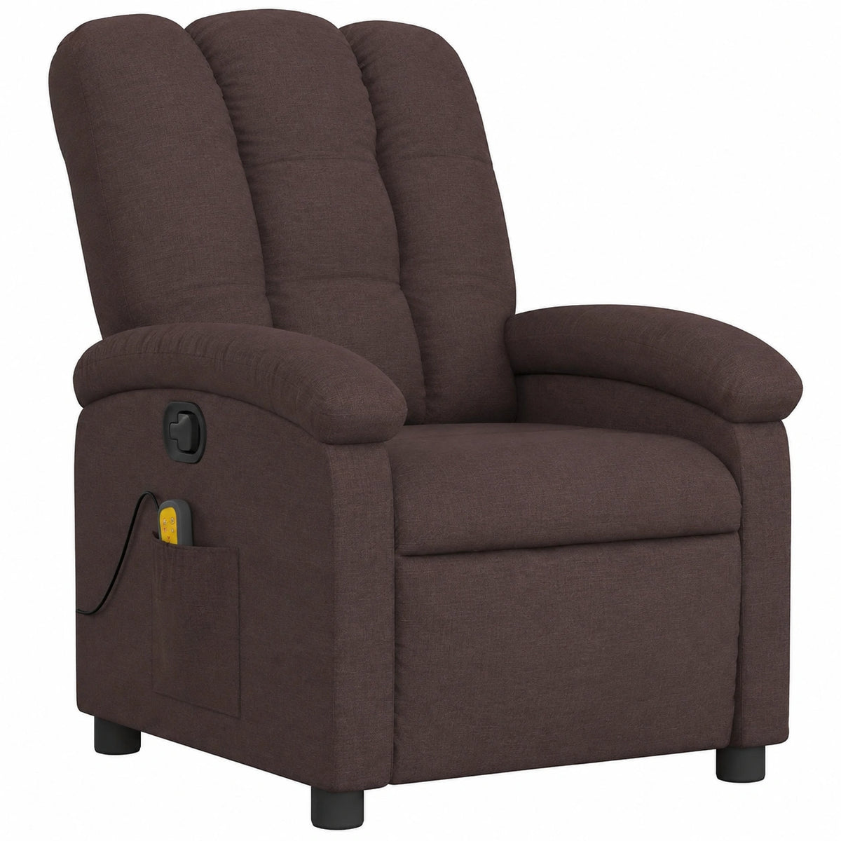 Fauteuil relax, en tissu, inclinable, coloris marron, pour le salon