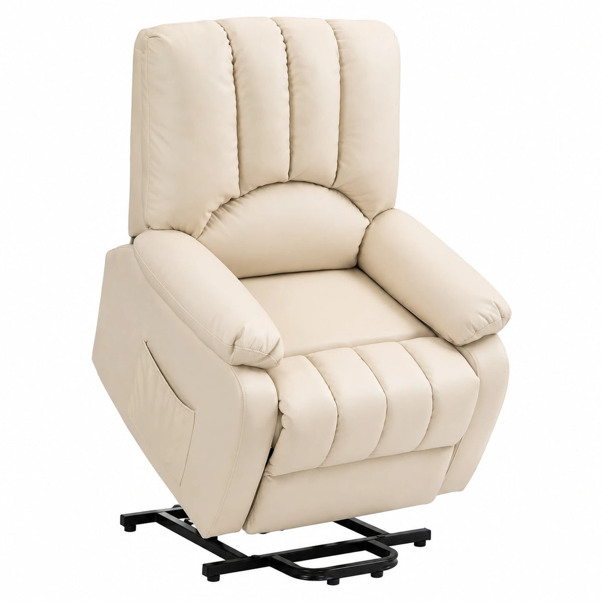 Fauteuil, inclinable, 86 x 92 x 102 cm, coloris beige, pour le salon ou la chambre
