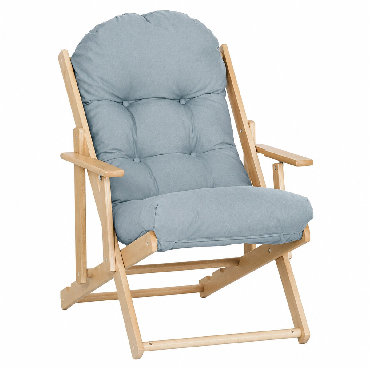 Fauteuil, inclinable, pliable, coloris gris, 71 x 89 x 96 cm, pour le salon ou la chambre