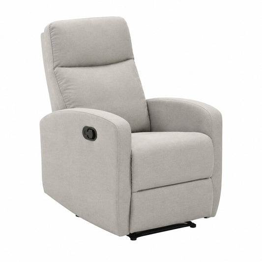 Fauteuil relax, en tissu, coloris gris, pour le salon
