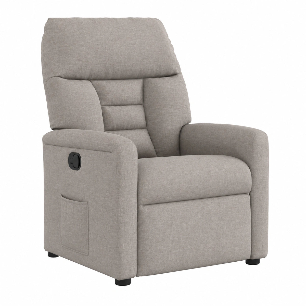 Canapé, inclinable, en tissu, coloris taupe, pour le salon