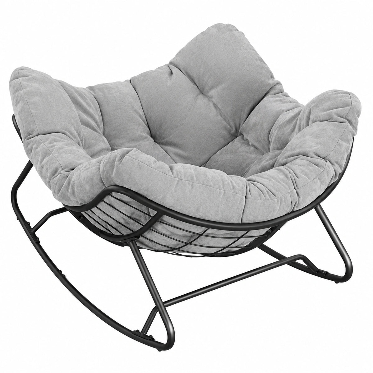 Chaise, à bascule, coloris gris, pour la salle à manger ou la cuisine