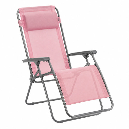 Chaise de jardin, coloris rose, pour la terrasse ou le jardin