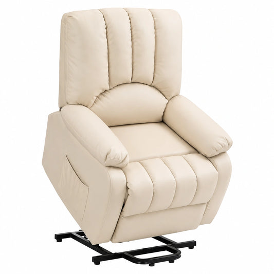 Fauteuil, inclinable, 86 x 92 x 102 cm, coloris beige, pour le salon ou la chambre