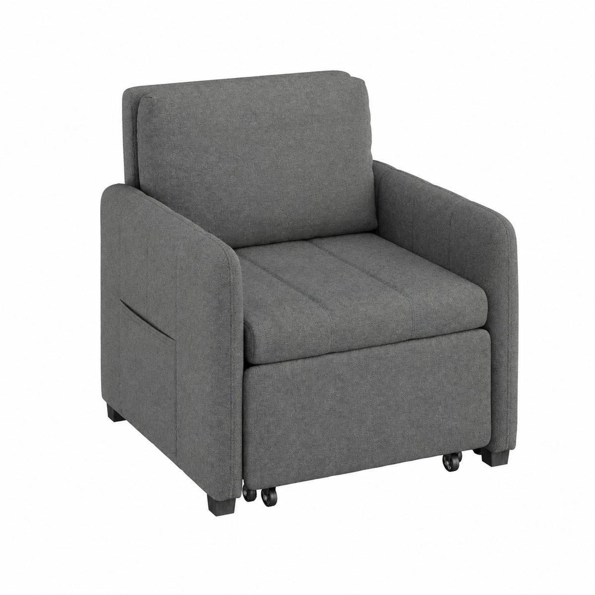 Canapé convertible, inclinable, coloris gris, pour le salon ou la chambre d’amis